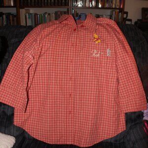 Pooh Plaid Button-Down Shirt - Ladies Large